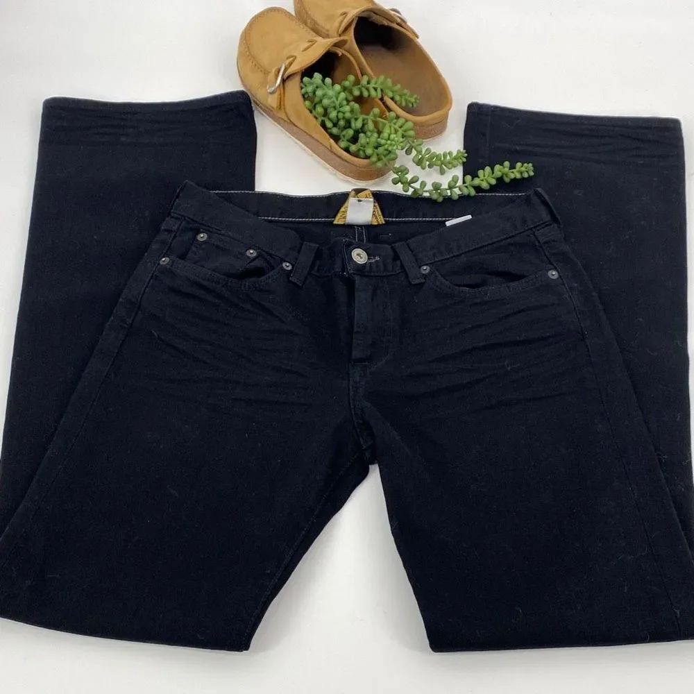 Vintage Lucky brand Sweet N' Low Flare Jeans Black 6/28 - Picture 3 of 12